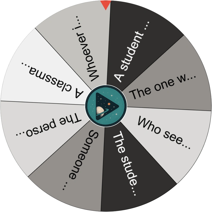 The teacher's gaze moves across the room