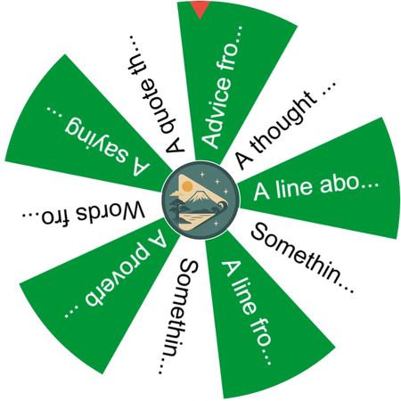 A quiet evening with the quote wheel