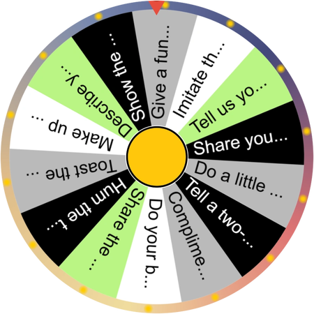 A wheel for the awkward part of the party