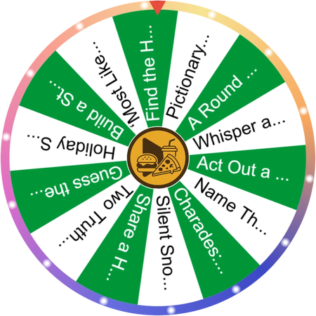 A quiet wheel of games on a holiday evening