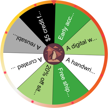 A quiet moment with the prize wheel