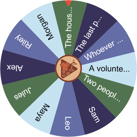 A quiet moment with the dishes wheel