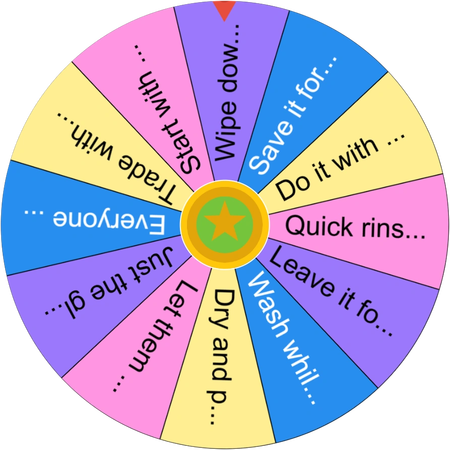 A lazy afternoon and the dishes wheel