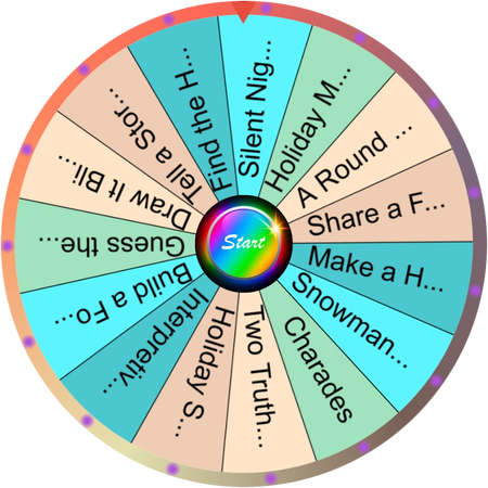 The holiday game wheel