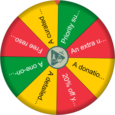 A wheel on the landing page