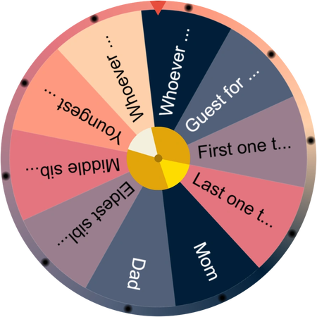 A quiet evening and the dishes wheel