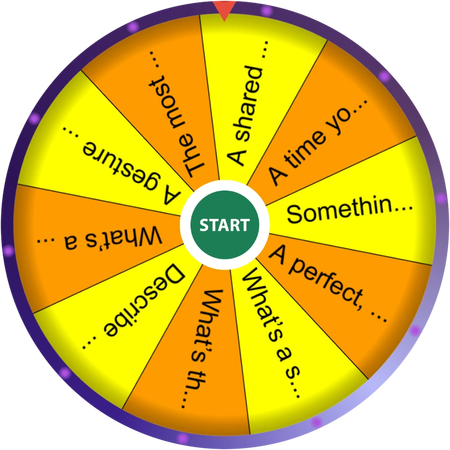 A quiet evening and a random love question wheel