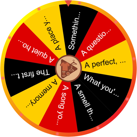A quiet moment with the love question wheel