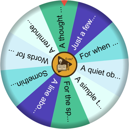 A random quote while waiting