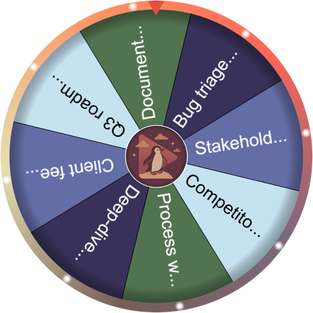 The quiet before the wheel spins