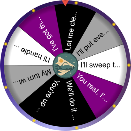 The quiet spin of the dishes wheel