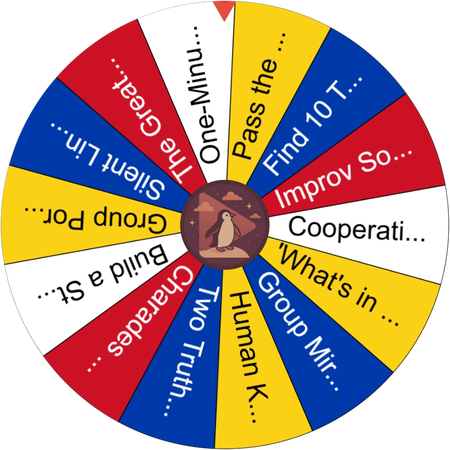 Spinning the wheel for a group game