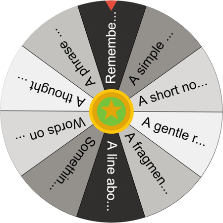 A quiet afternoon with a wheel of quotes