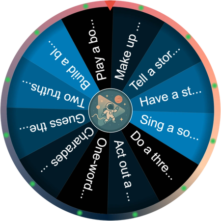 A quiet evening with the family game wheel